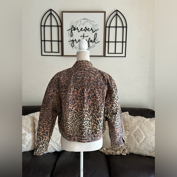 Vintage Jensen Smith Western Animal Print Jean Jacket 100% Cotton Size L Retro - Picture 10 of 14